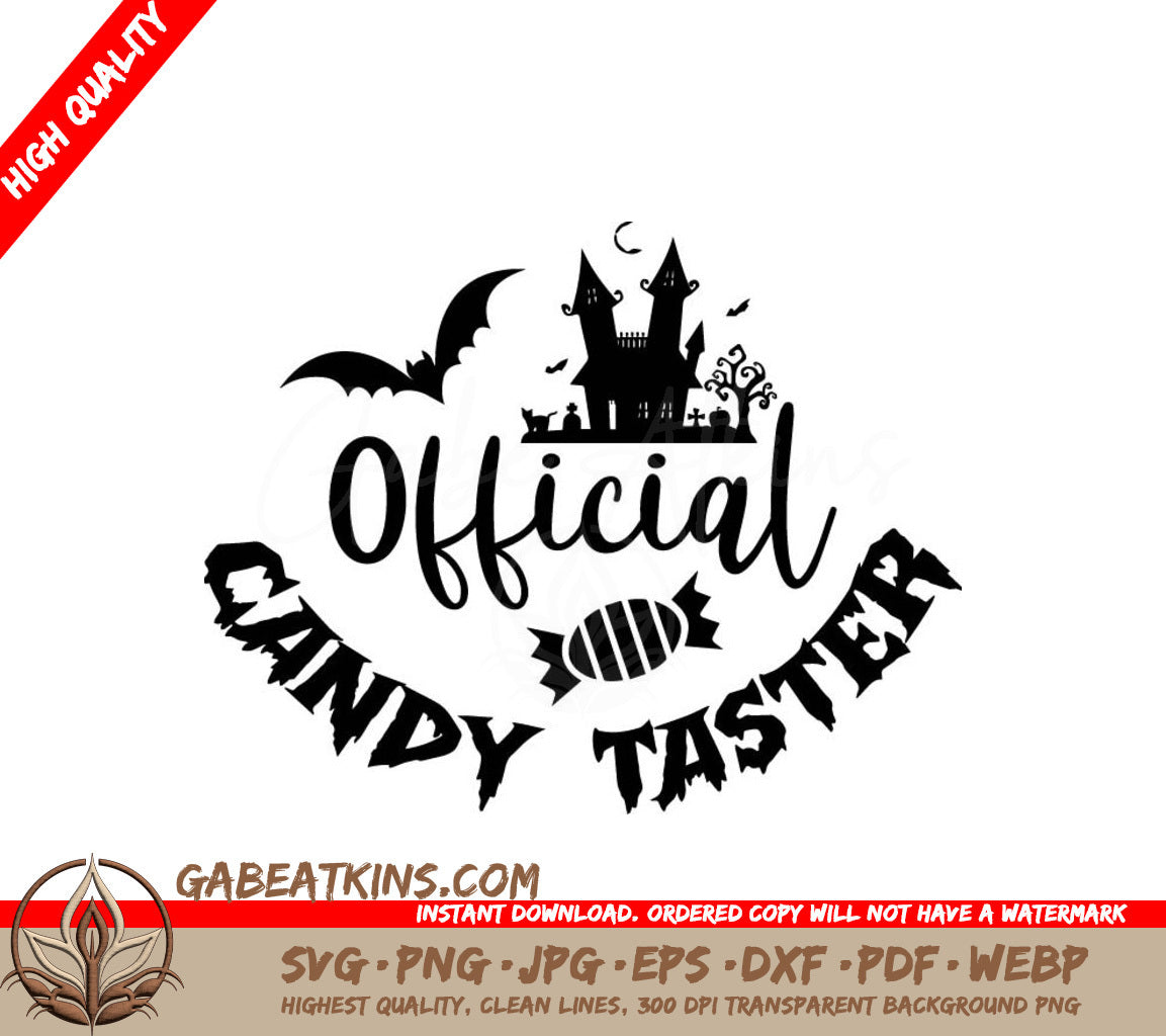 Halloween Official Candy Taster Design SVG -  Design SVG