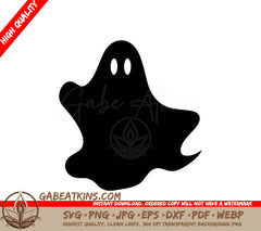 Halloween Ghost Silhouette SVG -  Design SVG