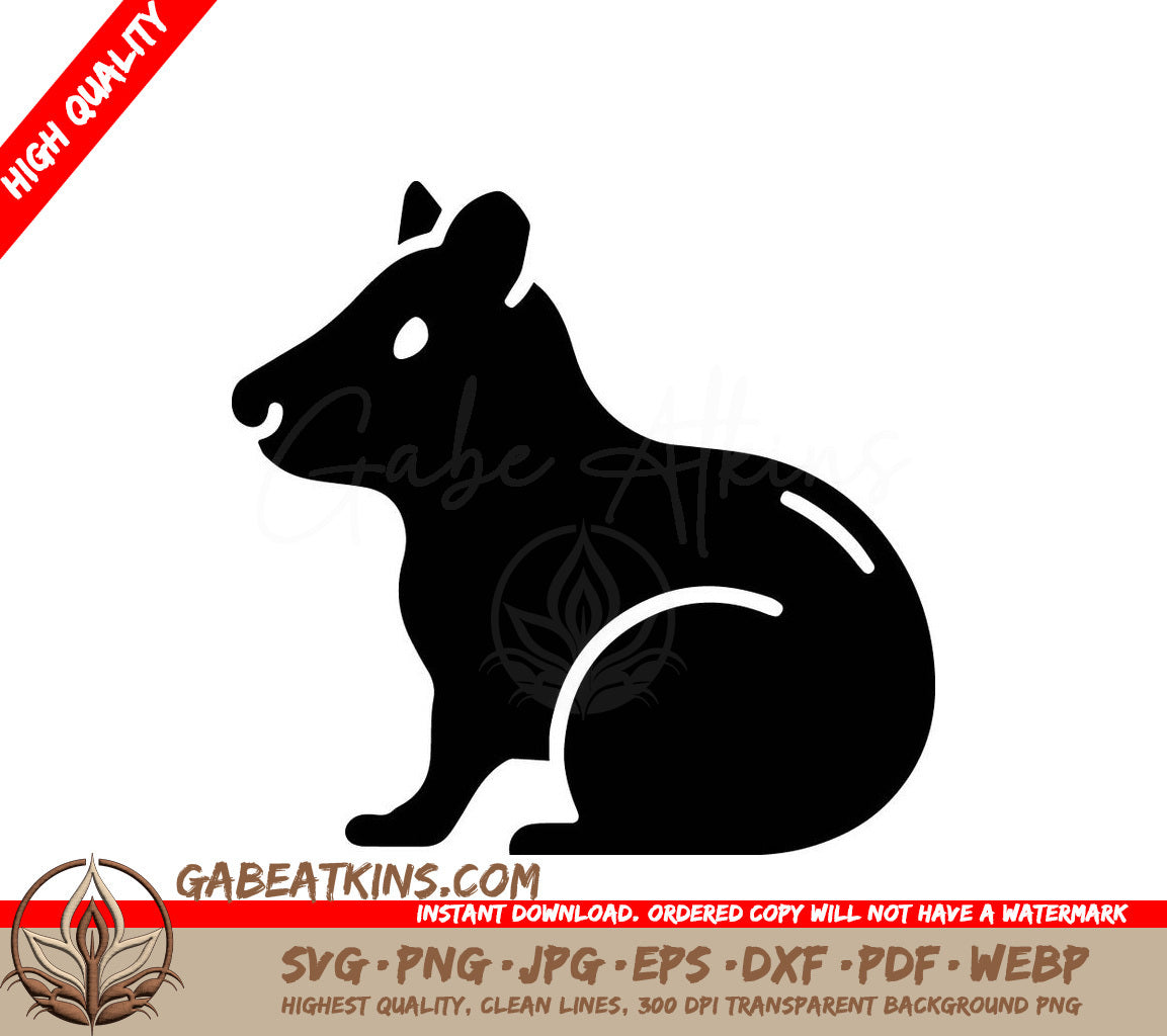  Mouse Silhouette SVG - Ghostly Hamster Design SVG