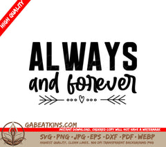 Always & Forever Arrows & Heart SVG - Happy Day Design SVG