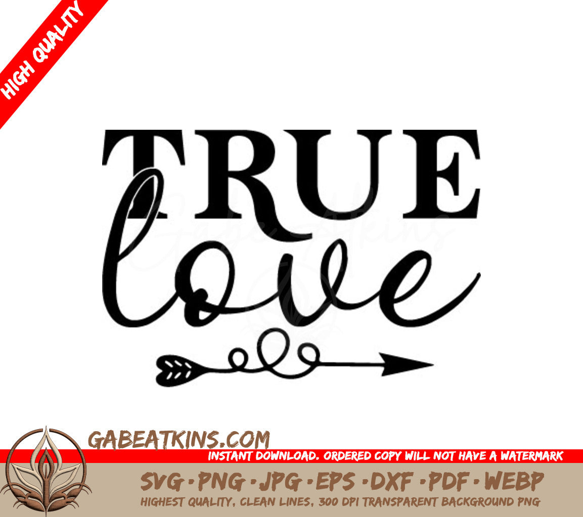  True Love Arrow SVG Cut File SVG