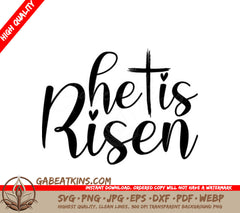  He Is Risen Cross Design SVG for Easter SVG