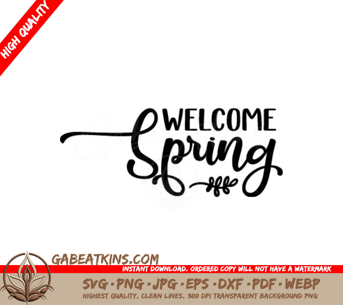 Welcome Spring  SVG - Happy Easter Design SVG