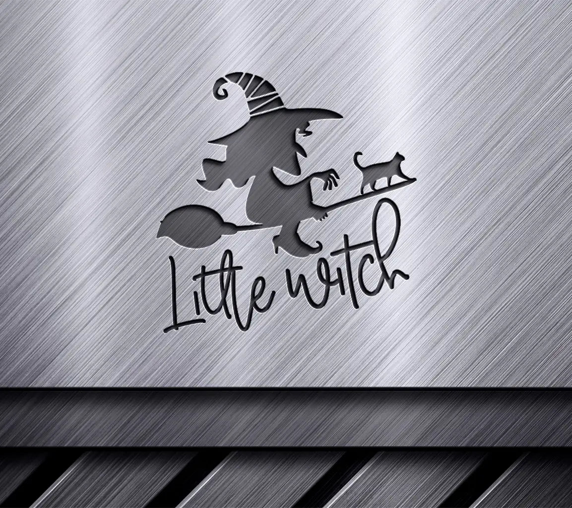 Little Witch Silhouette SVG for Valentines Day T-Shirt Design SVG