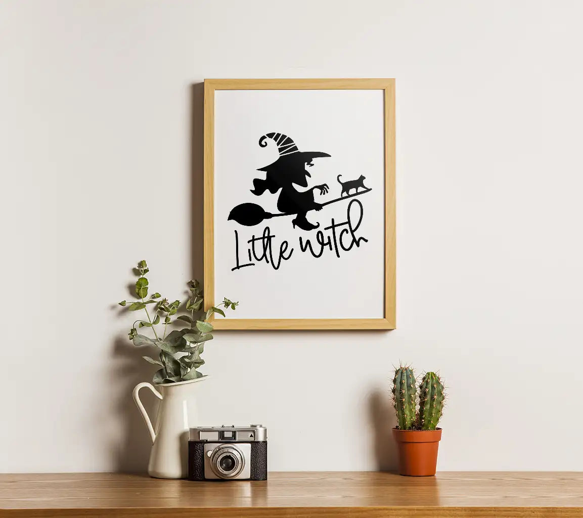 Little Witch Silhouette SVG for Valentines Day T-Shirt Design SVG