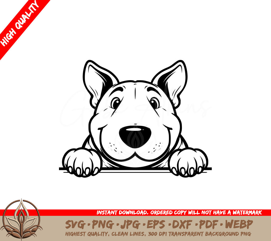 Happy Bull Terrier SVG Digital Product