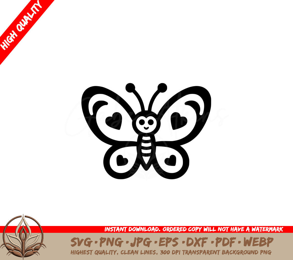 Happy Heart Wings SVG Digital File