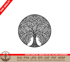 Harmonious Tree Mandala SVG