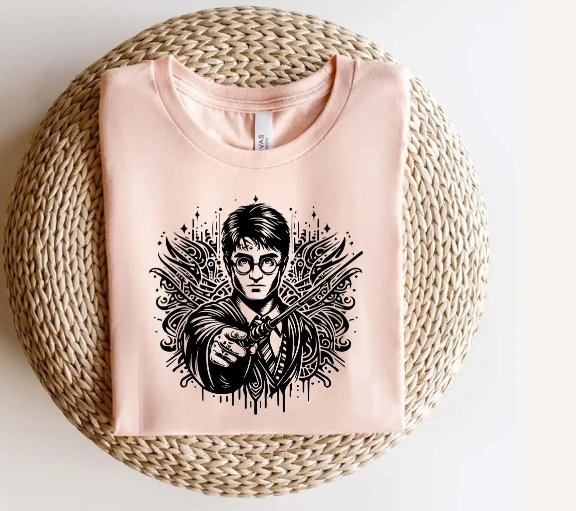 Harry Potter Holding Wand SVG -  Drawing SVG