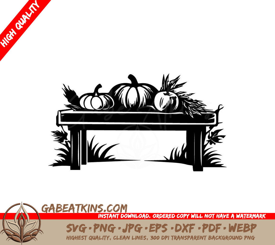  Harvest Table Pumpkin & Corn SVG SVG