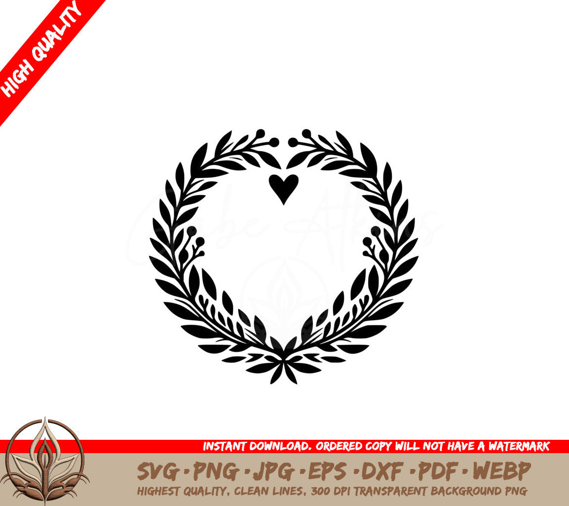 Heart Foliage Digital Product (SVG)