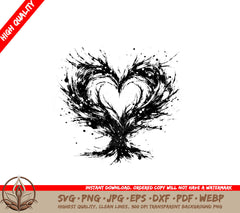 Heart Splash SVG - Digital product in various file formats