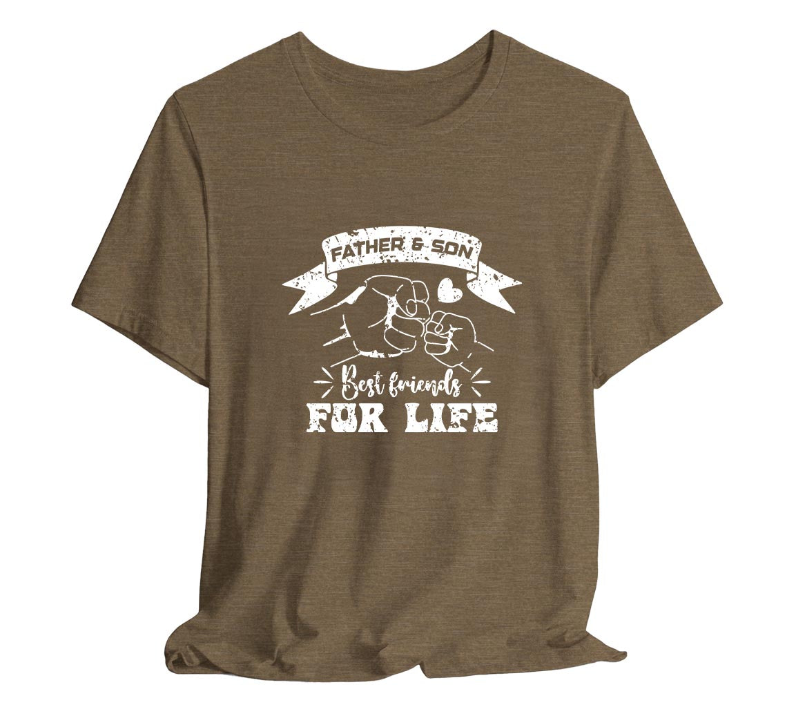 Father and Son Best Friends For Life T-Shirt, Perfect T-Shirt for Dads | Day Gift, Funny Father Shirt,