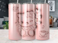 Hello Kitty Tumbler Wrap: Adorable 20oz Tumbler Wrap Sublimation Desig | Adorable 20oz Tumbler Wrap Sublimation Design PNG