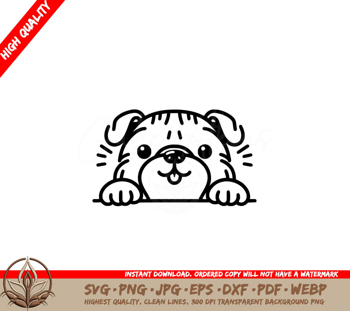 Hide-and-seek Bulldog SVG