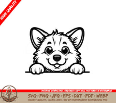 Hide-and-seek Corgi SVG - Digital File for Flexibility