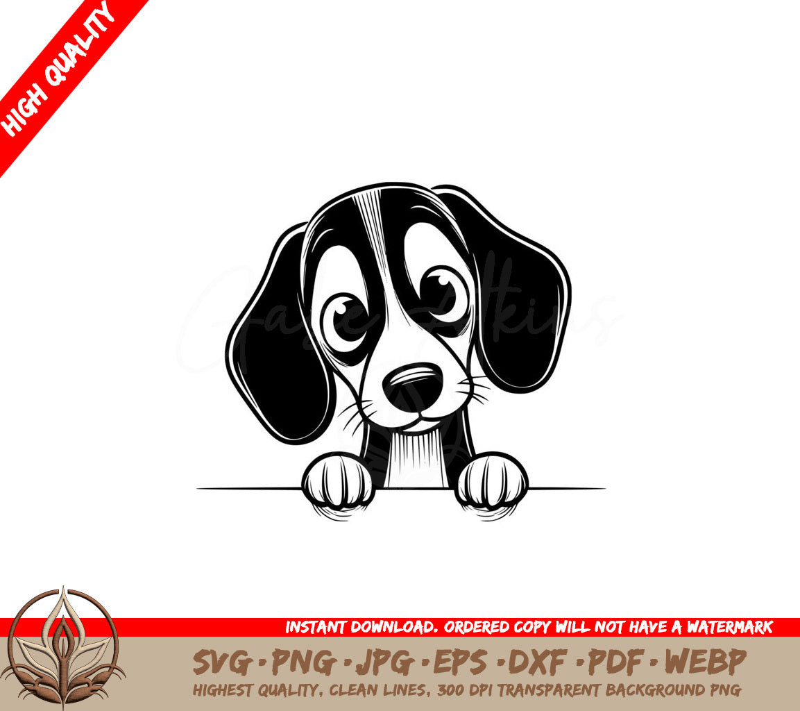 Hide-and-seek Dachshund SVG File