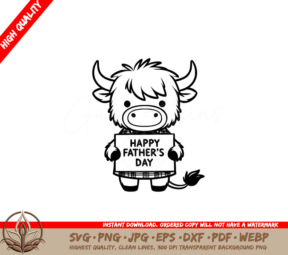 Highland Cows Fathers Day SVG