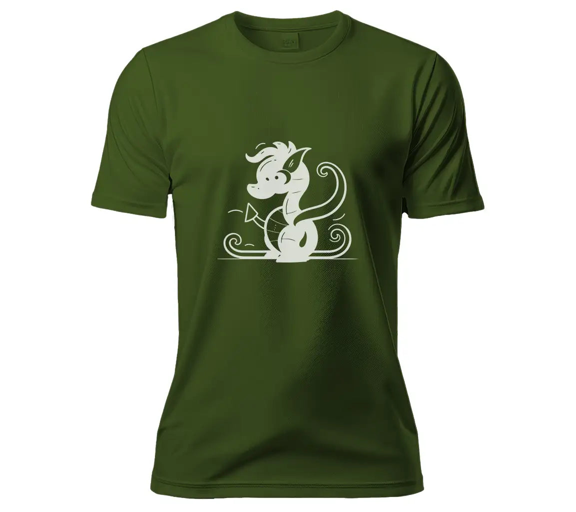  Dragon with Arrow SVG - Cute Cartoon Hippocampus Illustration SVG