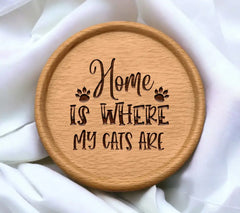 Home Is Where My Cats Are SVG Design SVG