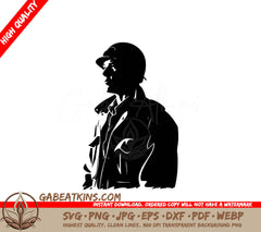  A Man Wearing A Hard Hat SVG - Honored Hero SVG