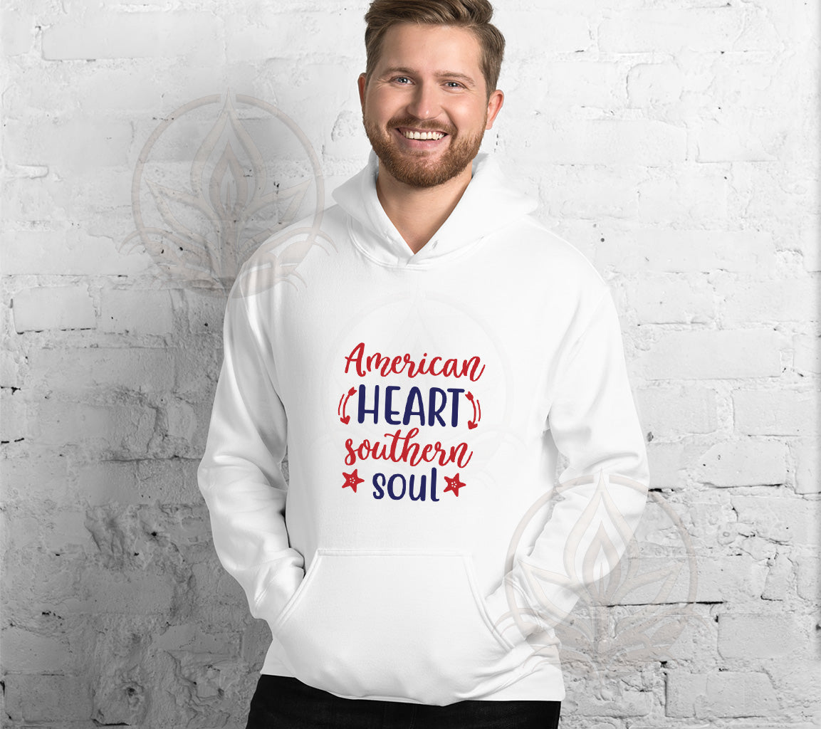 American Heart Southern Soul Patriotic SVG | You will get American Heart Souther Soul SVG, PNG, JPG, EPS, DXF, PDF and WebP File Formats