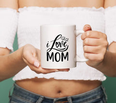 I Love Mom SVG - Black & Red Design Design SVG