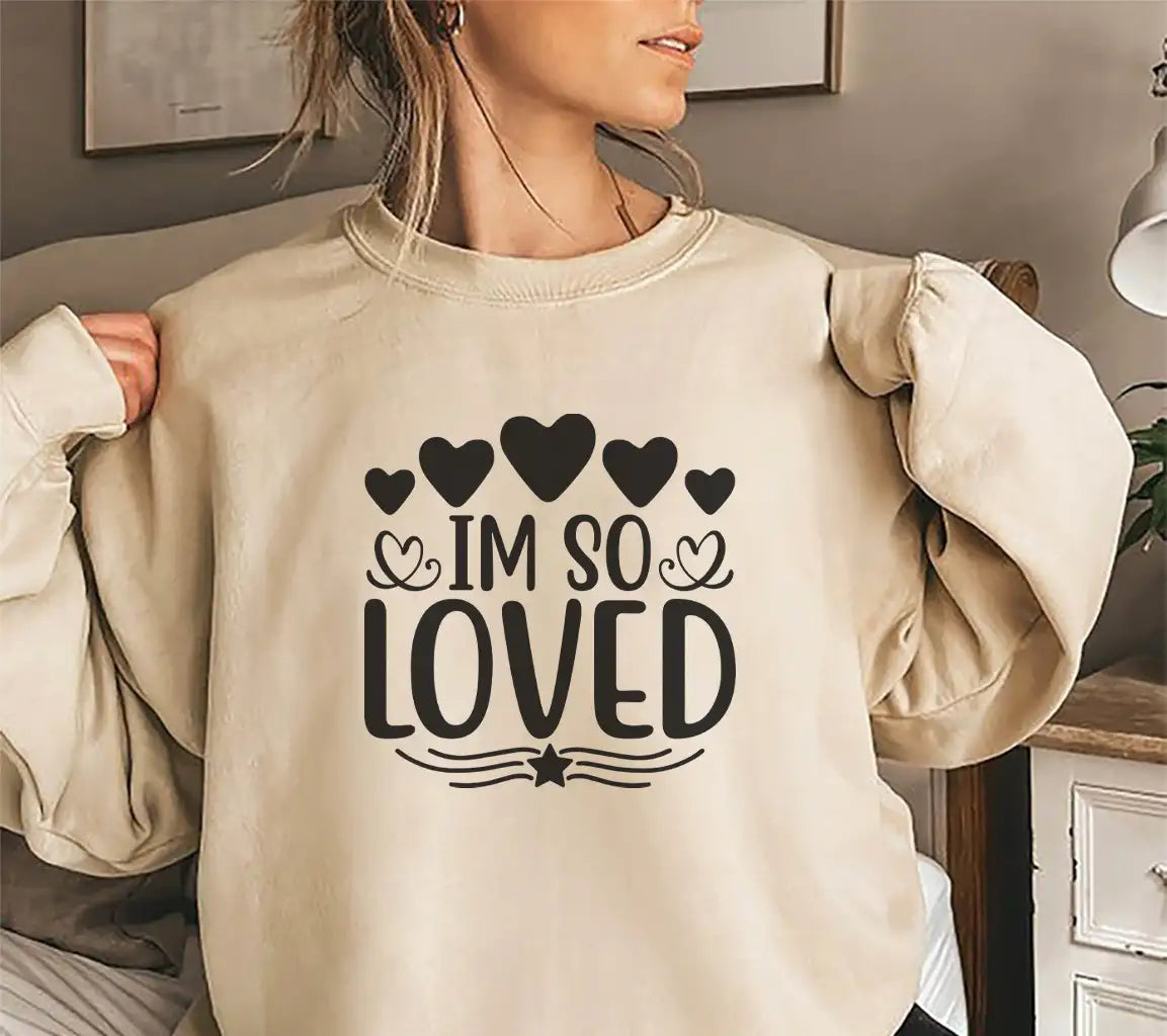 Im So Loved  SVG with Hearts & Star - Digital Download SVG