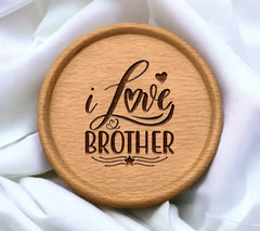 I Love Brother SVG with Heart & Star - Huge Design SVG