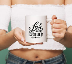 I Love Brother SVG with Heart & Star - Huge Design SVG