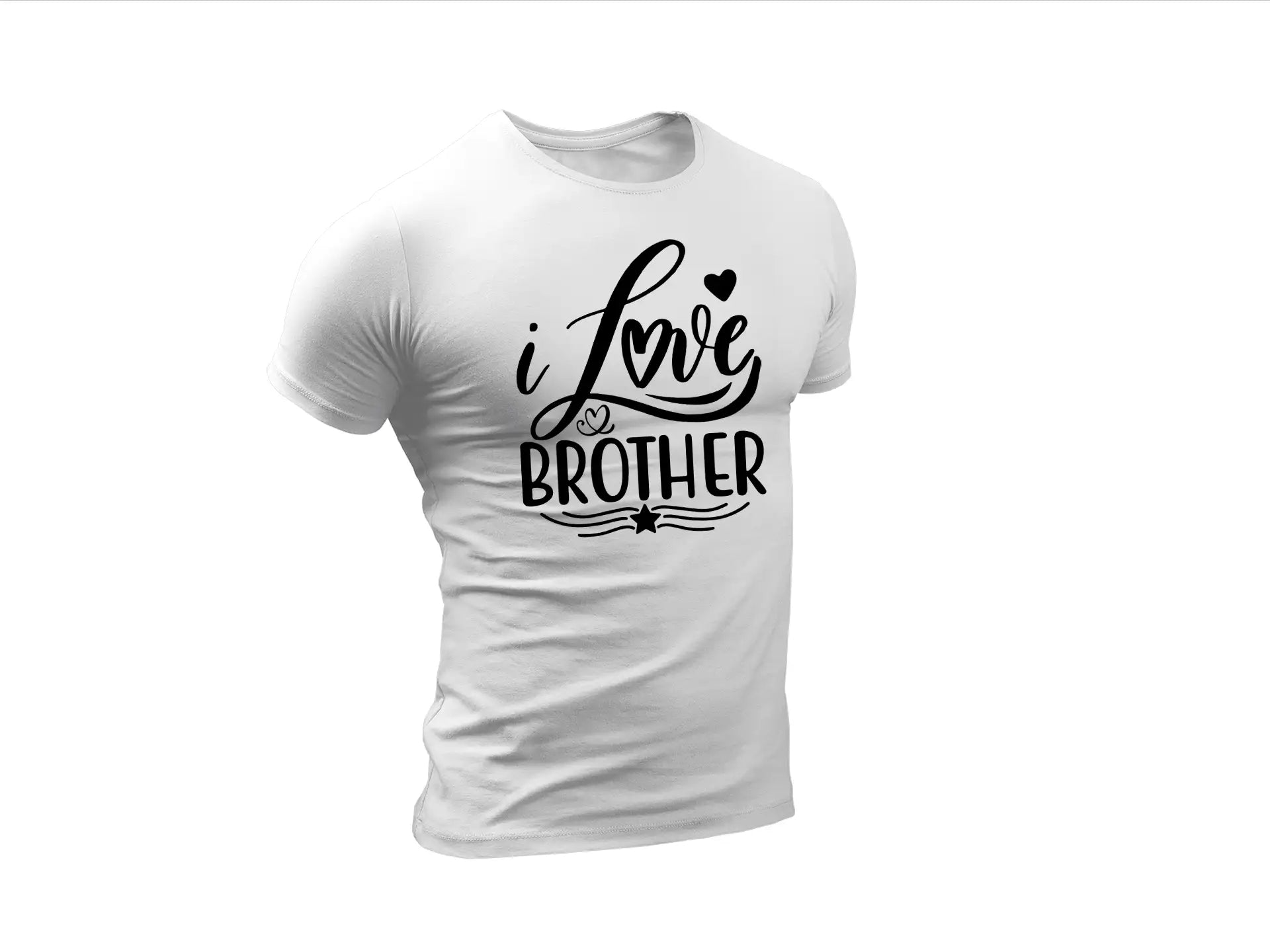 I Love Brother SVG with Heart & Star - Huge Design SVG