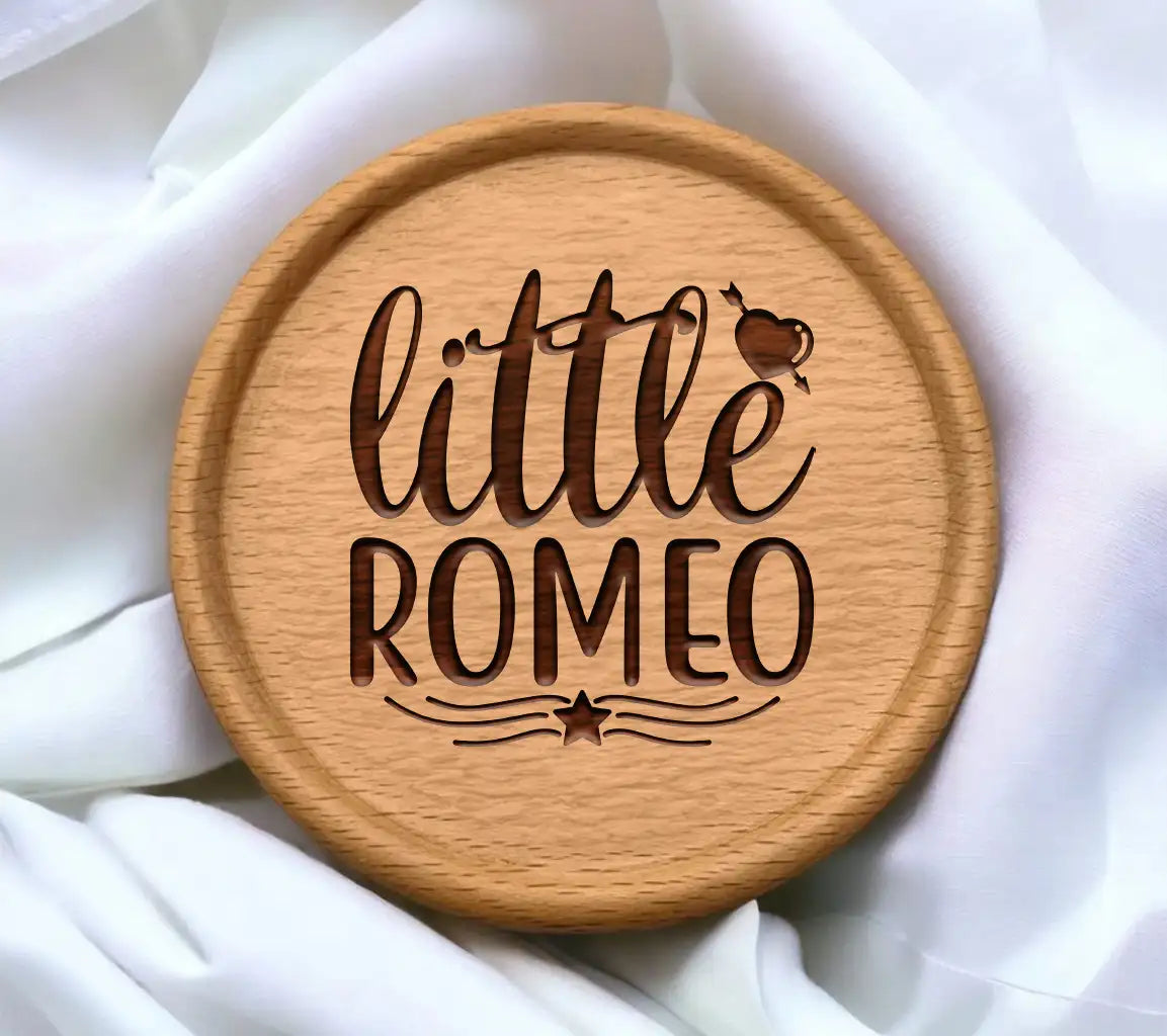 Little Romeo SVG - White Background with Red Heart & Arrow SVG