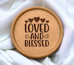 Loved & Blessed  SVG with Hearts - Day Design SVG