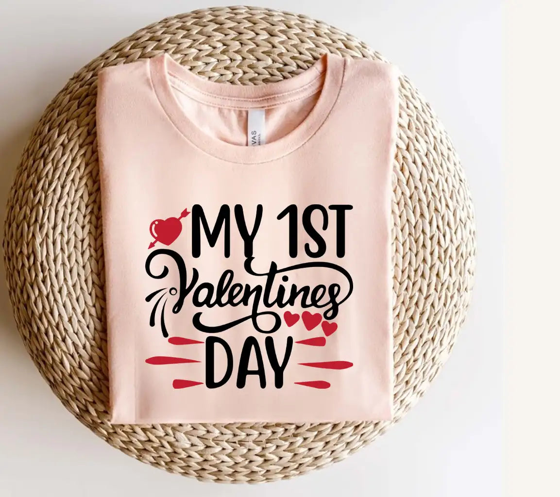 My First Valentines Day SVG - Cute Valentines Day Poster Design SVG