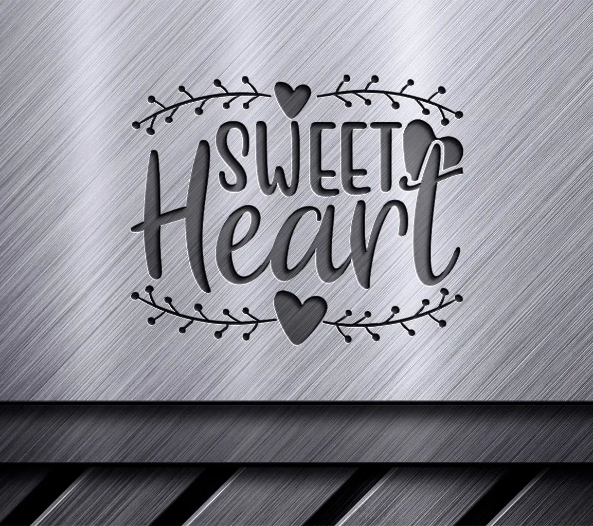 Sweetheart with Red Hearts & Branches - SVG Cut File SVG