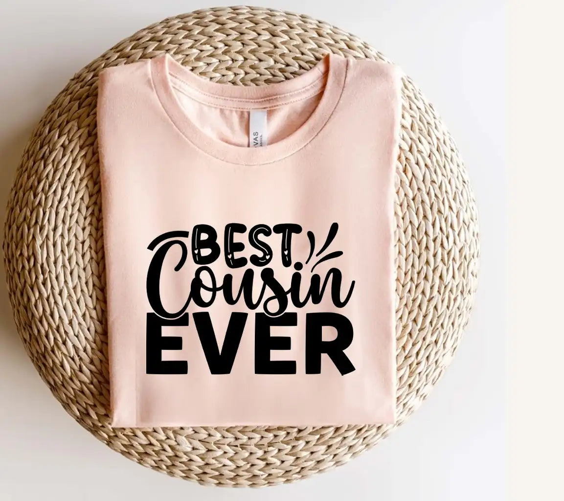 Best Cousin Ever SVG Cut File - Black Text on White Background SVG