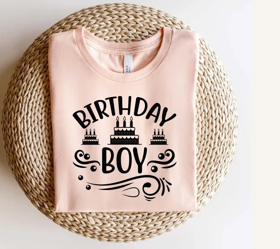  Birthday Boy SVG with 3 Cakes & Candles - Digital Design SVG