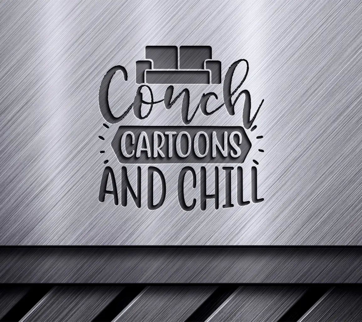 Couch Cartoons & Chill SVG -  Sign SVG