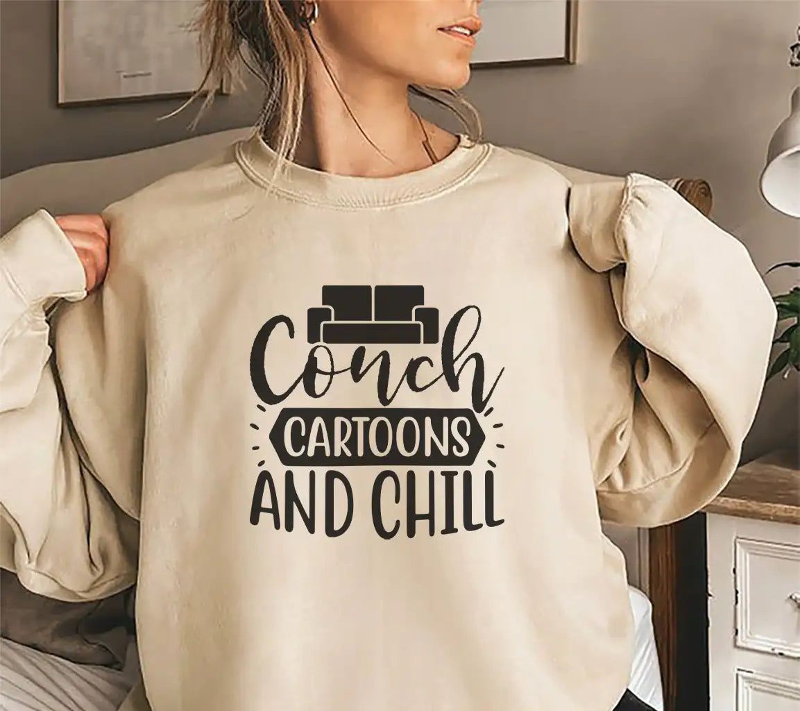 Couch Cartoons & Chill SVG -  Sign SVG