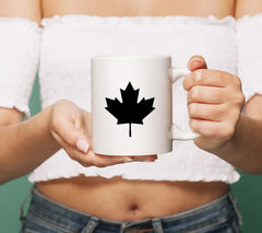 Canadian Kid SVG - Black Maple Leaf with Red Letters SVG