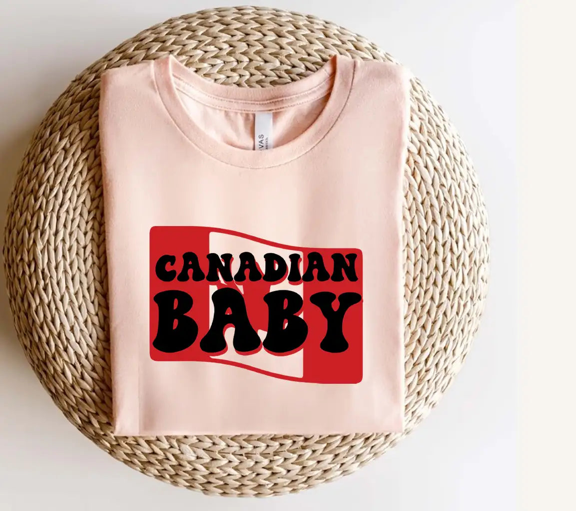 Canadian Baby SVG Design - Red & Black Canada Day Sign SVG