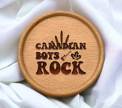 Canadian Boys Rock Guitar SVG - Maple Leaf Design for Canada Day SVG