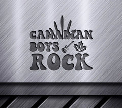 Canadian Boys Rock Guitar SVG - Maple Leaf Design for Canada Day SVG