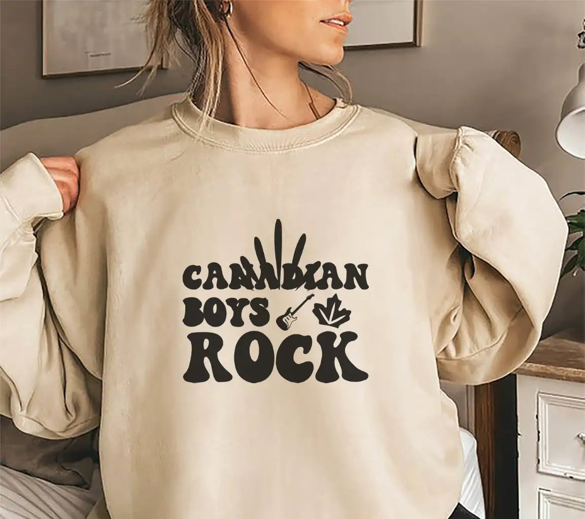 Canadian Boys Rock Guitar SVG - Maple Leaf Design for Canada Day SVG