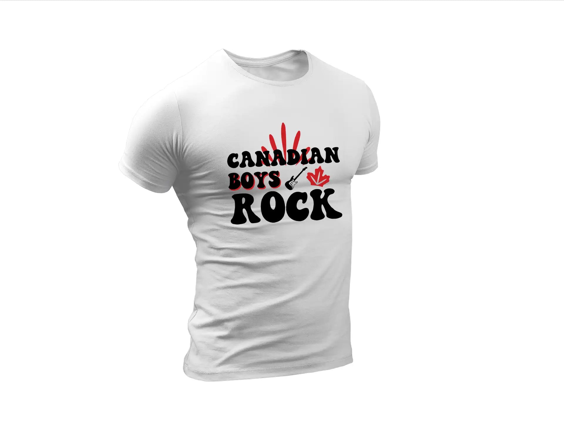 Canadian Boys Rock Guitar SVG - Maple Leaf Design for Canada Day SVG