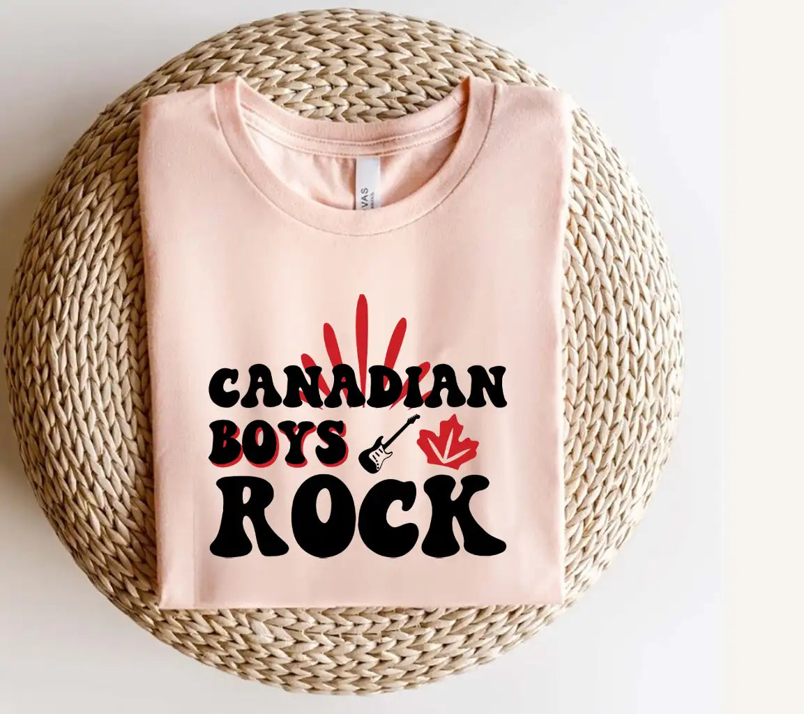 Canadian Boys Rock Guitar SVG - Maple Leaf Design for Canada Day SVG