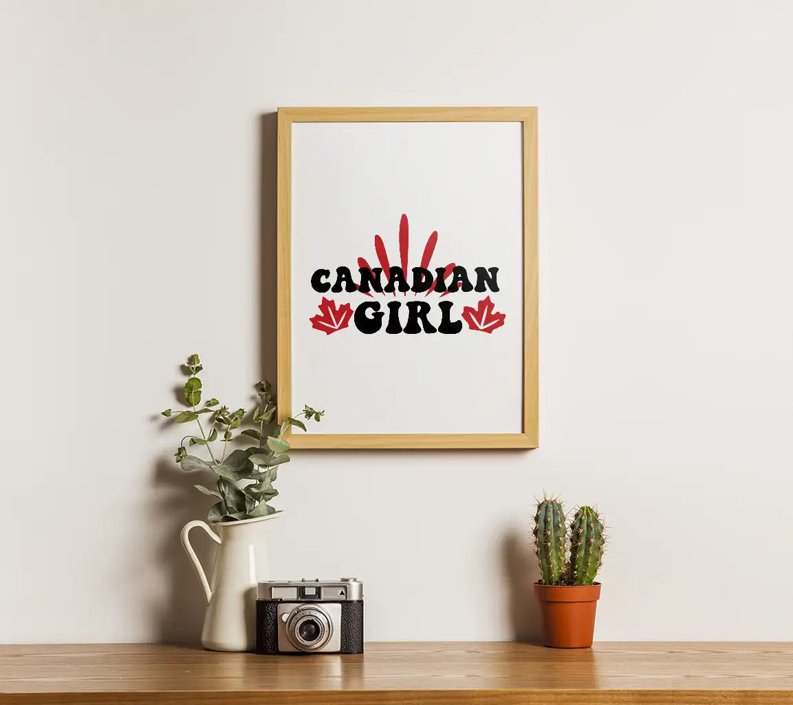 Canadian Girl Design SVG - Canada Day Design SVG