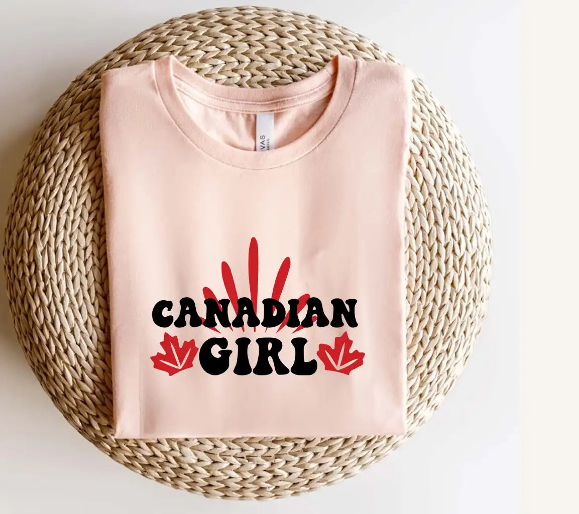 Canadian Girl Design SVG - Canada Day Design SVG