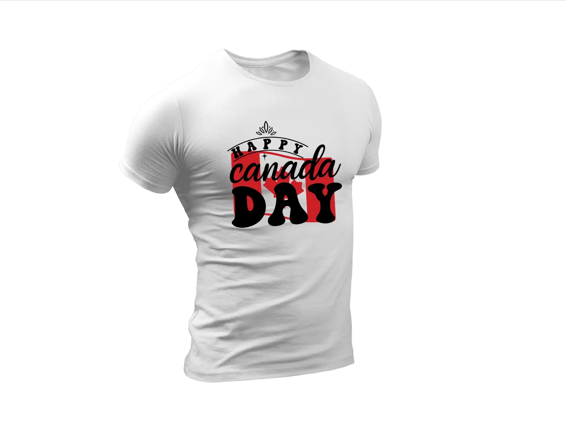 Happy Canada Day SVG with Maple Leaf - Huge Design SVG