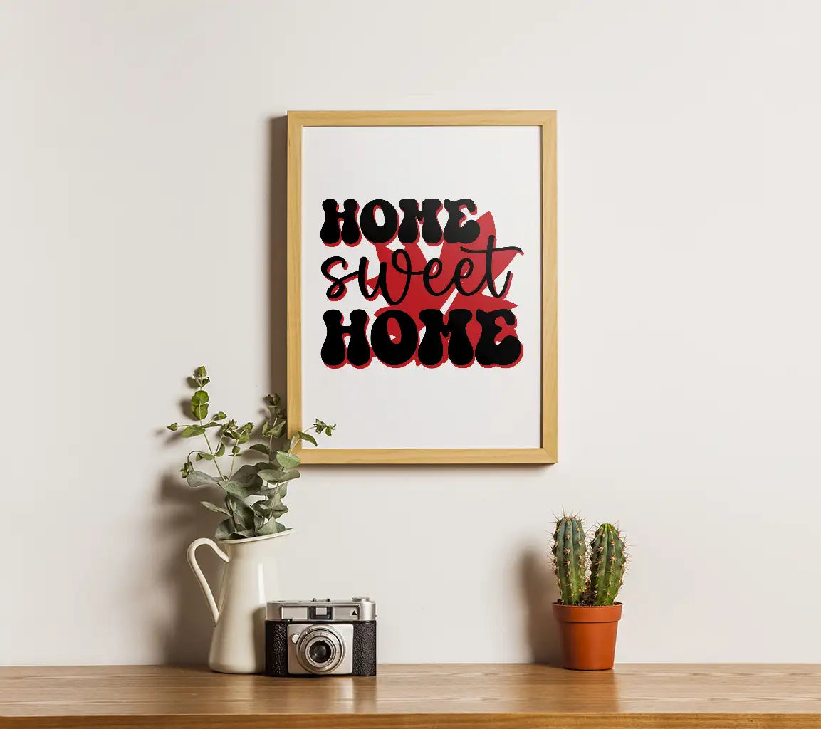 Black & Red Home Sweet Home SVG for Canada Day SVG